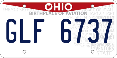OH license plate GLF6737