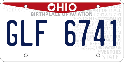 OH license plate GLF6741