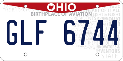 OH license plate GLF6744