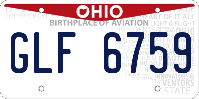 OH license plate GLF6759