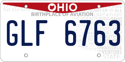 OH license plate GLF6763