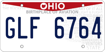 OH license plate GLF6764