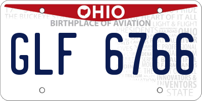 OH license plate GLF6766