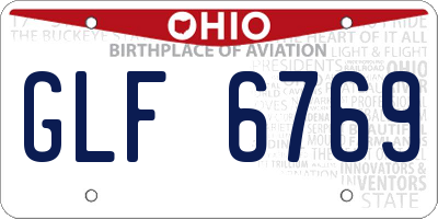 OH license plate GLF6769