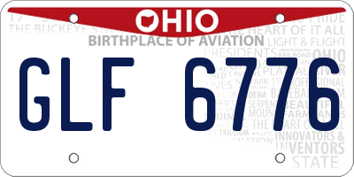 OH license plate GLF6776
