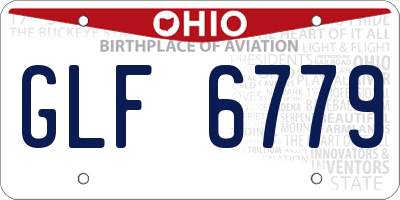 OH license plate GLF6779