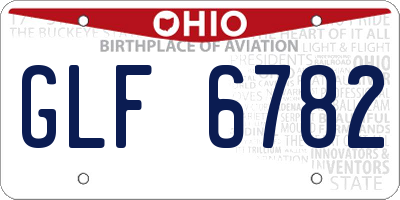 OH license plate GLF6782
