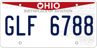 OH license plate GLF6788
