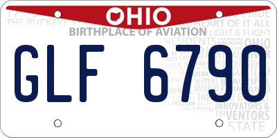 OH license plate GLF6790