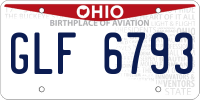 OH license plate GLF6793
