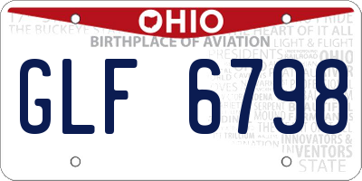 OH license plate GLF6798
