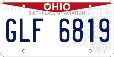 OH license plate GLF6819