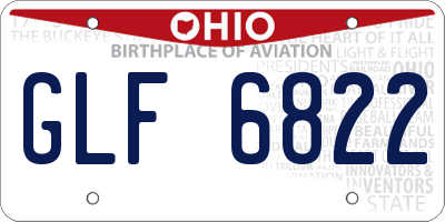 OH license plate GLF6822
