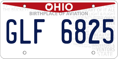 OH license plate GLF6825
