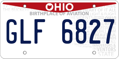 OH license plate GLF6827