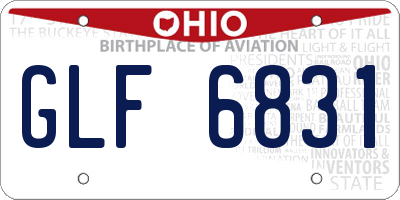 OH license plate GLF6831