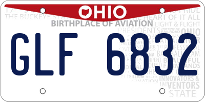 OH license plate GLF6832