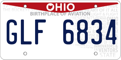 OH license plate GLF6834