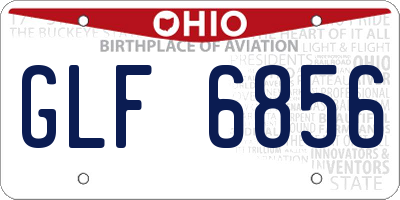 OH license plate GLF6856