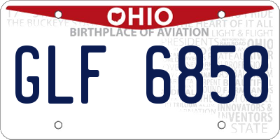 OH license plate GLF6858
