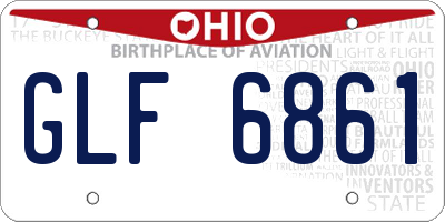 OH license plate GLF6861