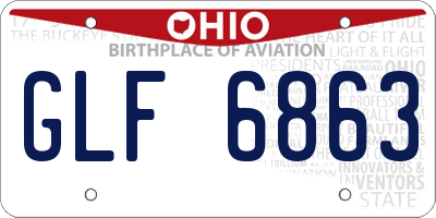 OH license plate GLF6863