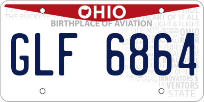 OH license plate GLF6864