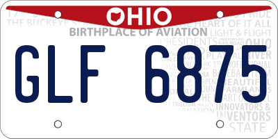OH license plate GLF6875