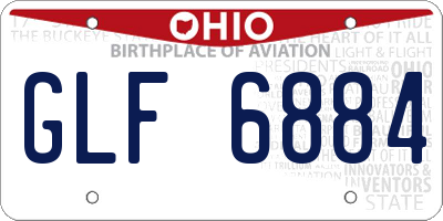 OH license plate GLF6884