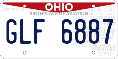 OH license plate GLF6887
