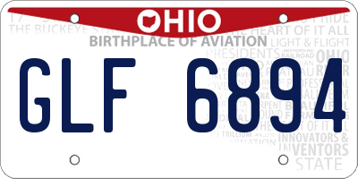 OH license plate GLF6894