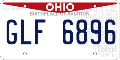 OH license plate GLF6896