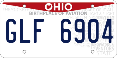 OH license plate GLF6904