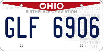 OH license plate GLF6906