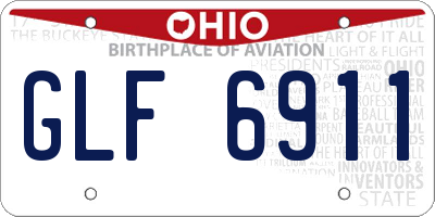 OH license plate GLF6911