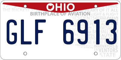 OH license plate GLF6913