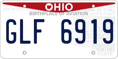 OH license plate GLF6919