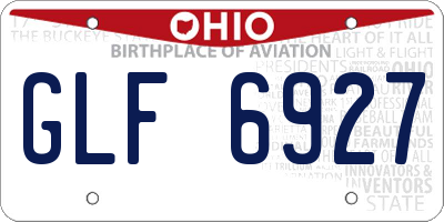 OH license plate GLF6927