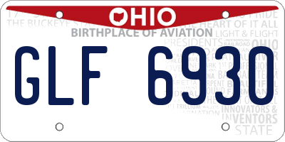 OH license plate GLF6930