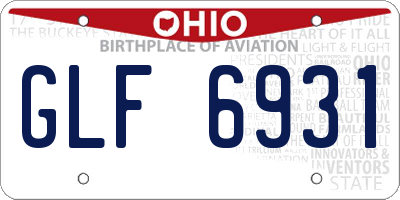 OH license plate GLF6931