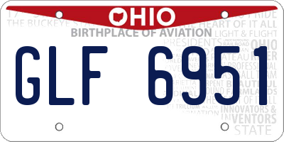 OH license plate GLF6951