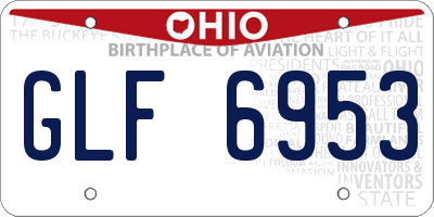OH license plate GLF6953