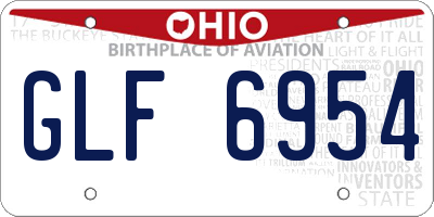 OH license plate GLF6954