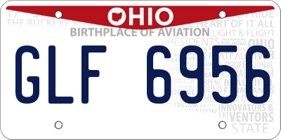 OH license plate GLF6956