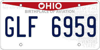 OH license plate GLF6959