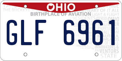 OH license plate GLF6961