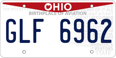OH license plate GLF6962