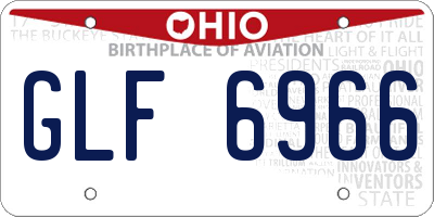 OH license plate GLF6966