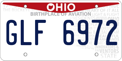 OH license plate GLF6972