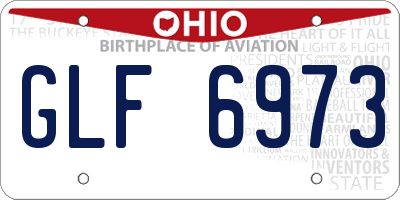 OH license plate GLF6973